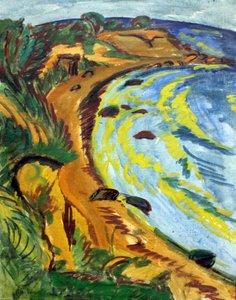 Baai aan de Fehmarnkust door Ernst Ludwig Kirchner